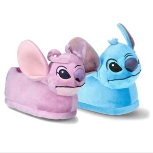 Kids Plush Character Slippers - Pink and Blue